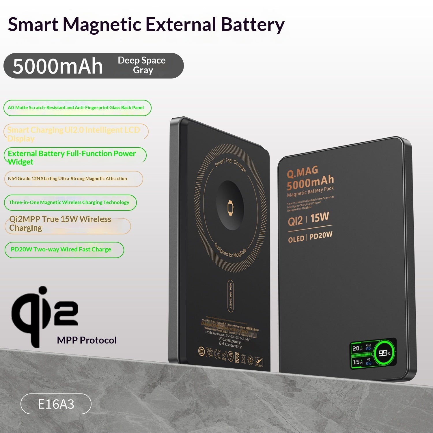 Ultra-thin Magnetic Power Bank