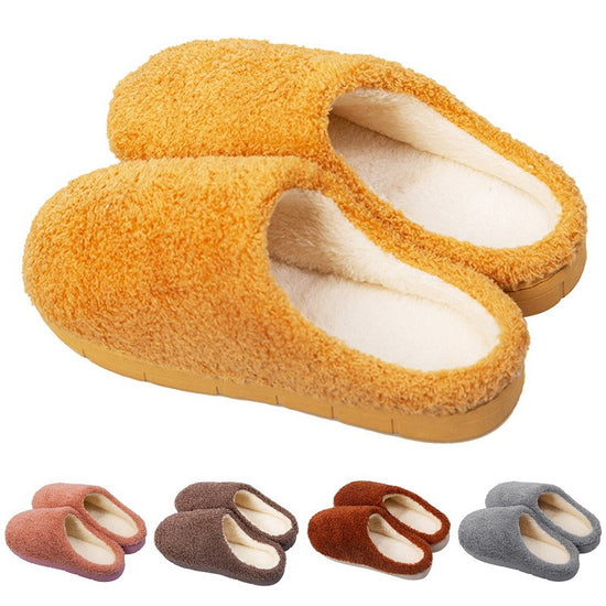 Furry Slippers Soft Winter Bedroom
