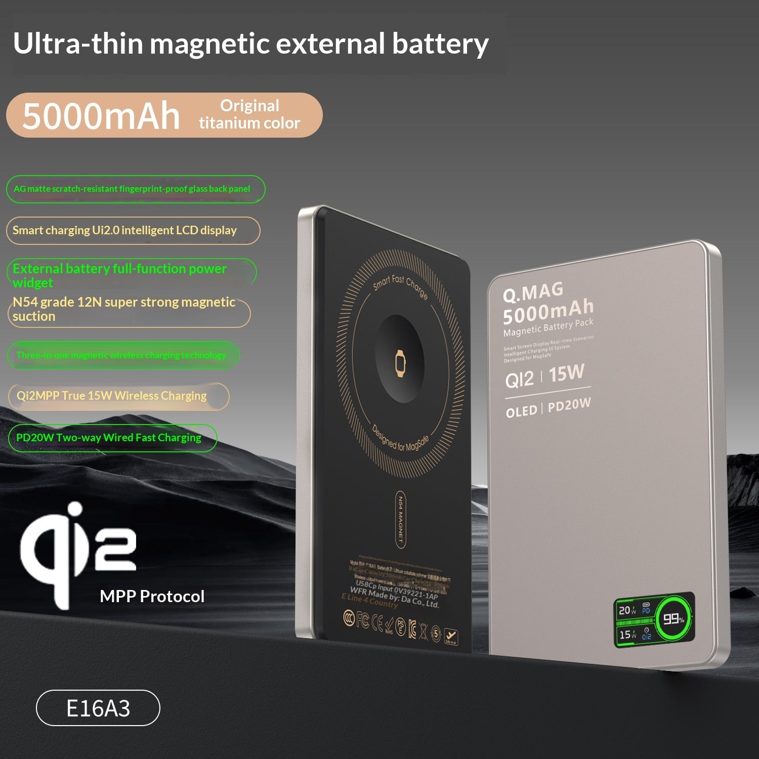 Ultra-thin Magnetic Power Bank